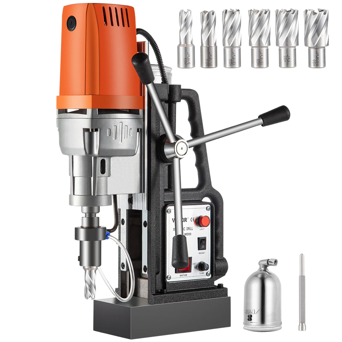 SucceBuy Magnetic Drill Press Kit With HSS Annular Cutter Bits