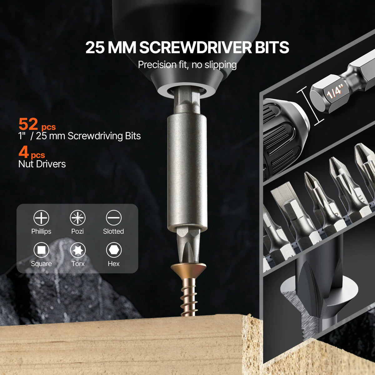 SucceBuy 70/100/101/246/318 PCs Drill Bit Set Screwdriver Bit Set Suitable Drilling and Screw Driving Drill Combo Bit Sets
