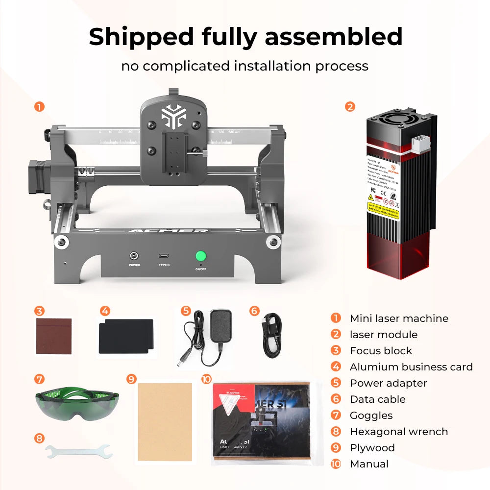ACMER Portable Laser Engraver and CNC Router for DIY Projects