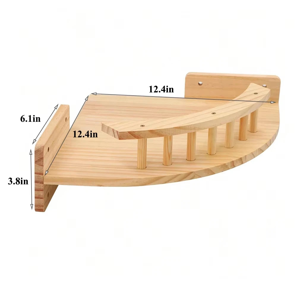 CWV Cat Wall Climbing Shelf With Sisal Scratching Post