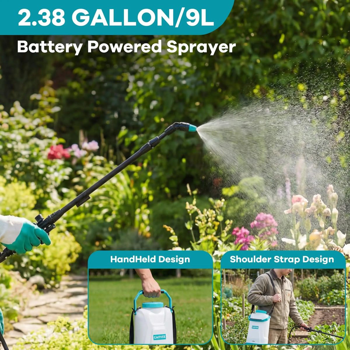 HiMISS Electric Backpack Garden Sprayer With 0 To 60 PSI