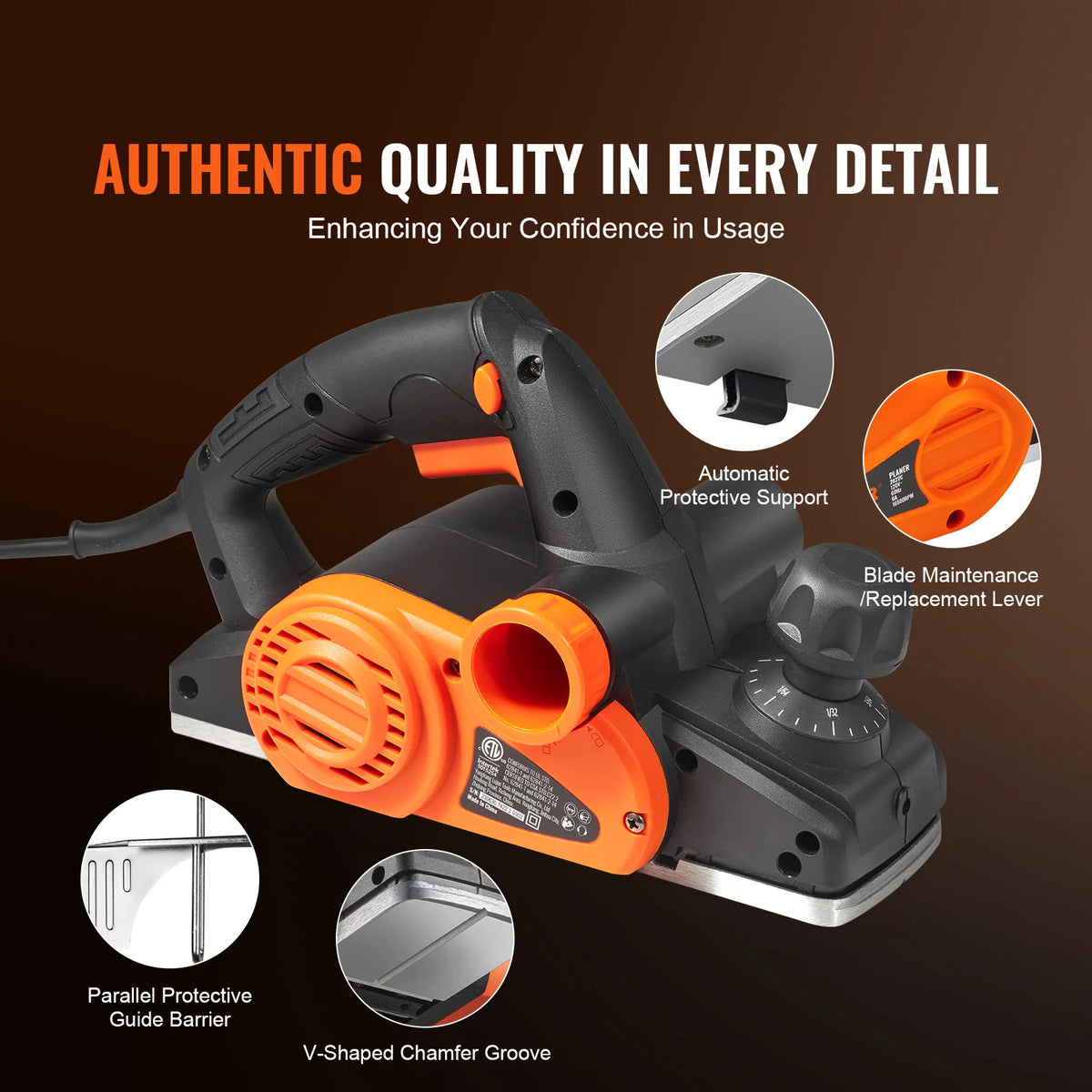 VEVOR Electric Hand Planer for Smooth Woodworking and DIY Projects