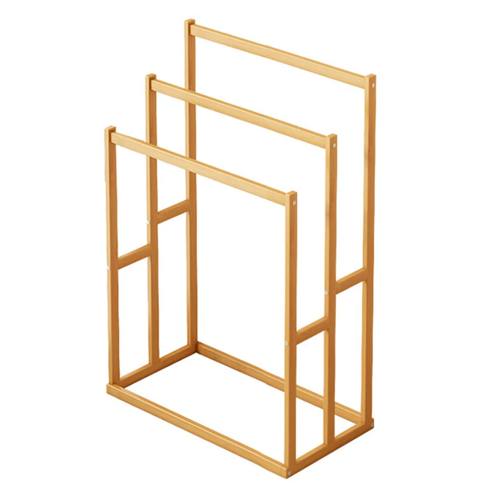 Three Tier Freestanding Towel Rack With Three Hanging Crossbars