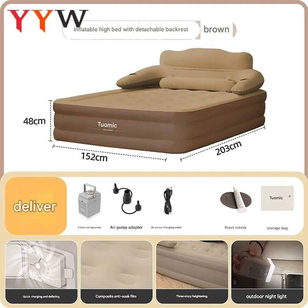 Double Inflatable Camping Mattress for Indoor and Outdoor Comfort