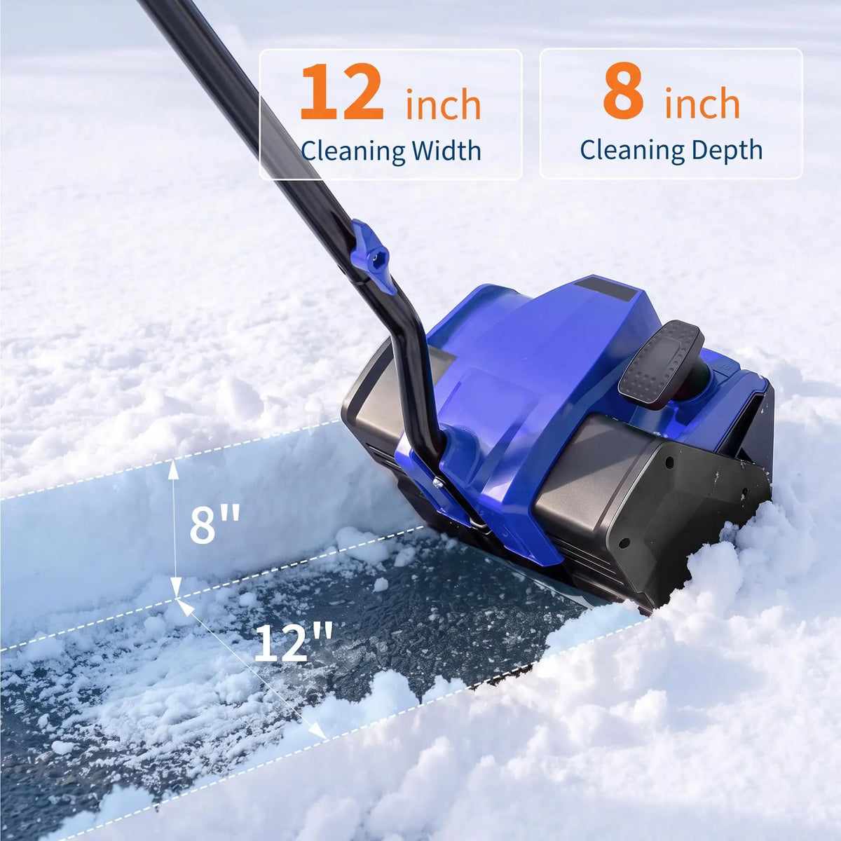 HiMISS Cordless Brushless Electric Snow Shovel With LED Light