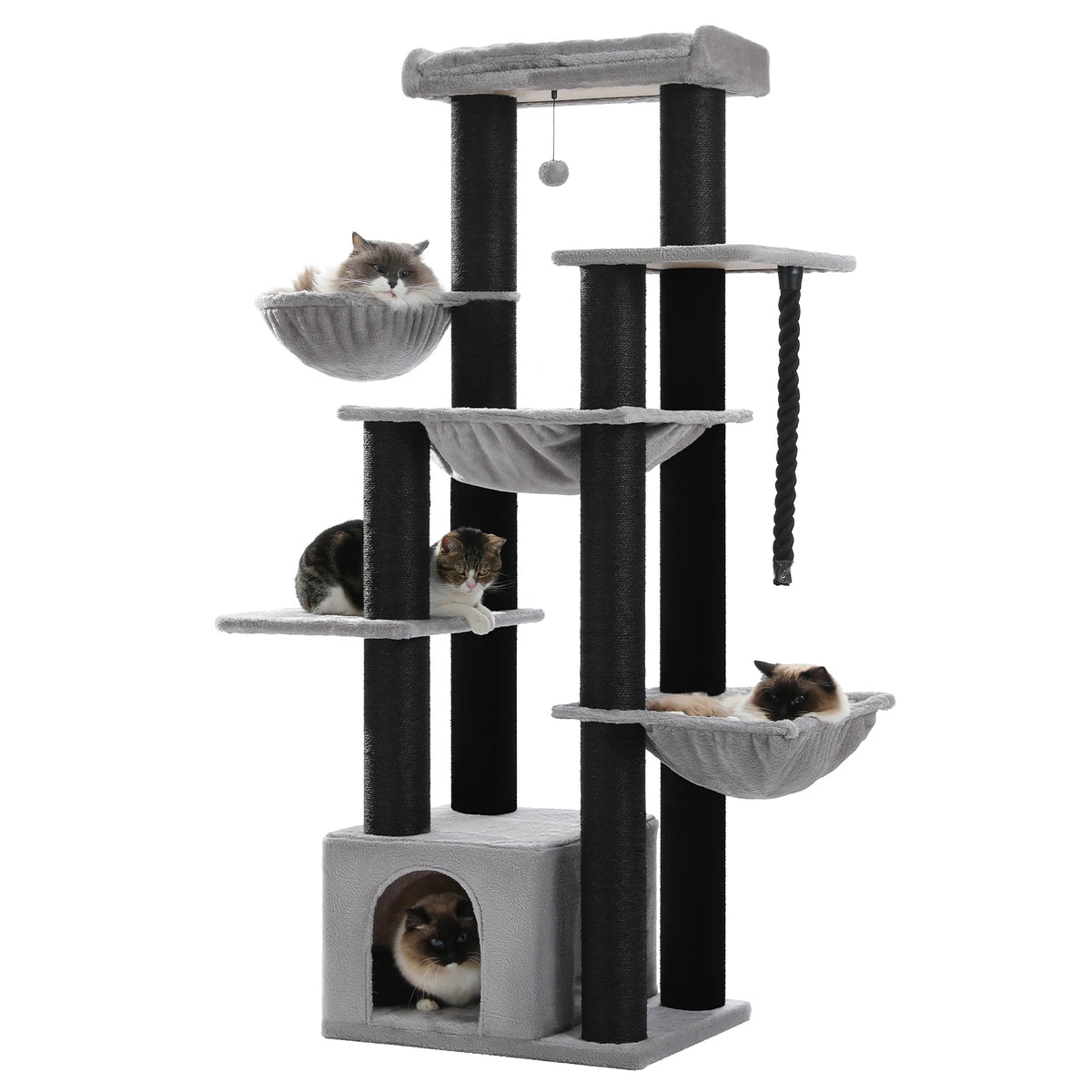 PAWZ Road Cat Tree With Sisal Posts And Spacious Condo