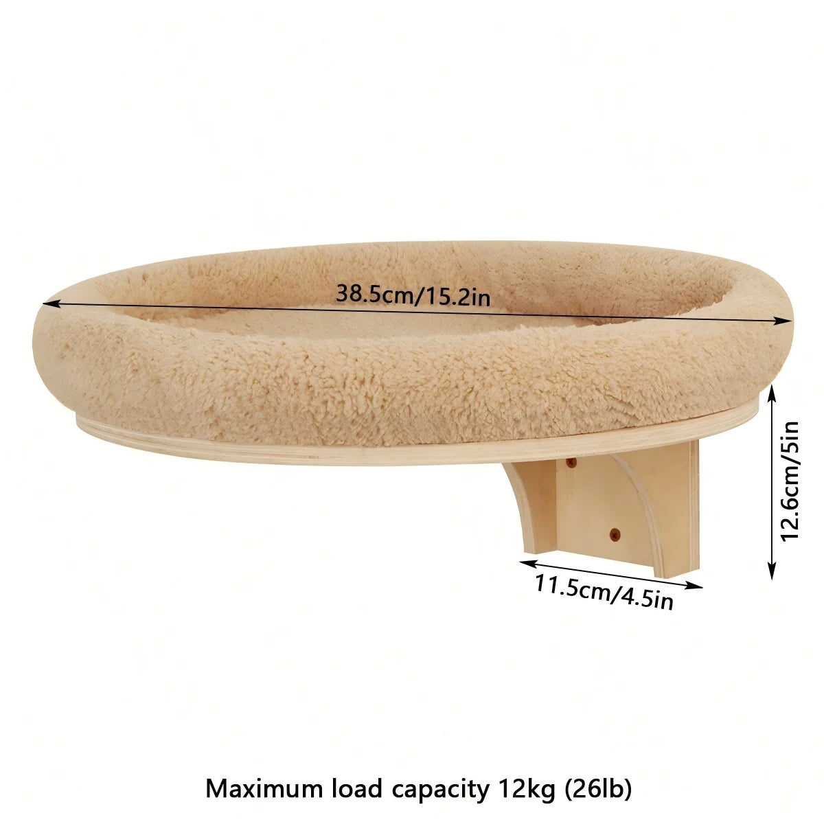 CWV Cat Wall Climbing Shelf With Sisal Scratching Post