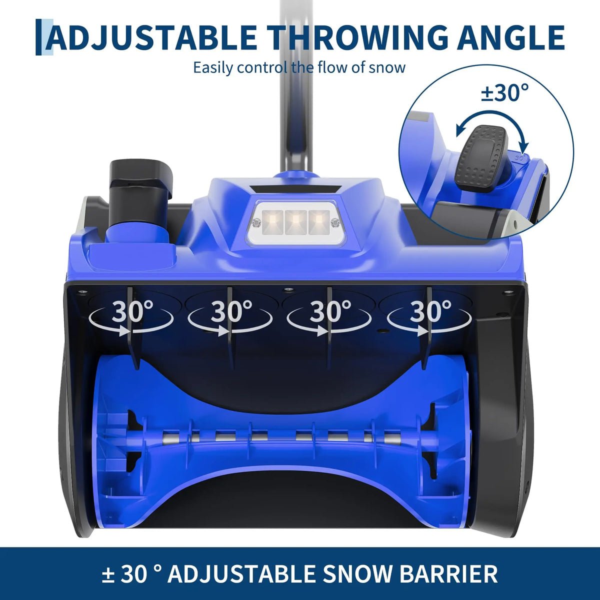 HiMISS Cordless Brushless Electric Snow Shovel With LED Light