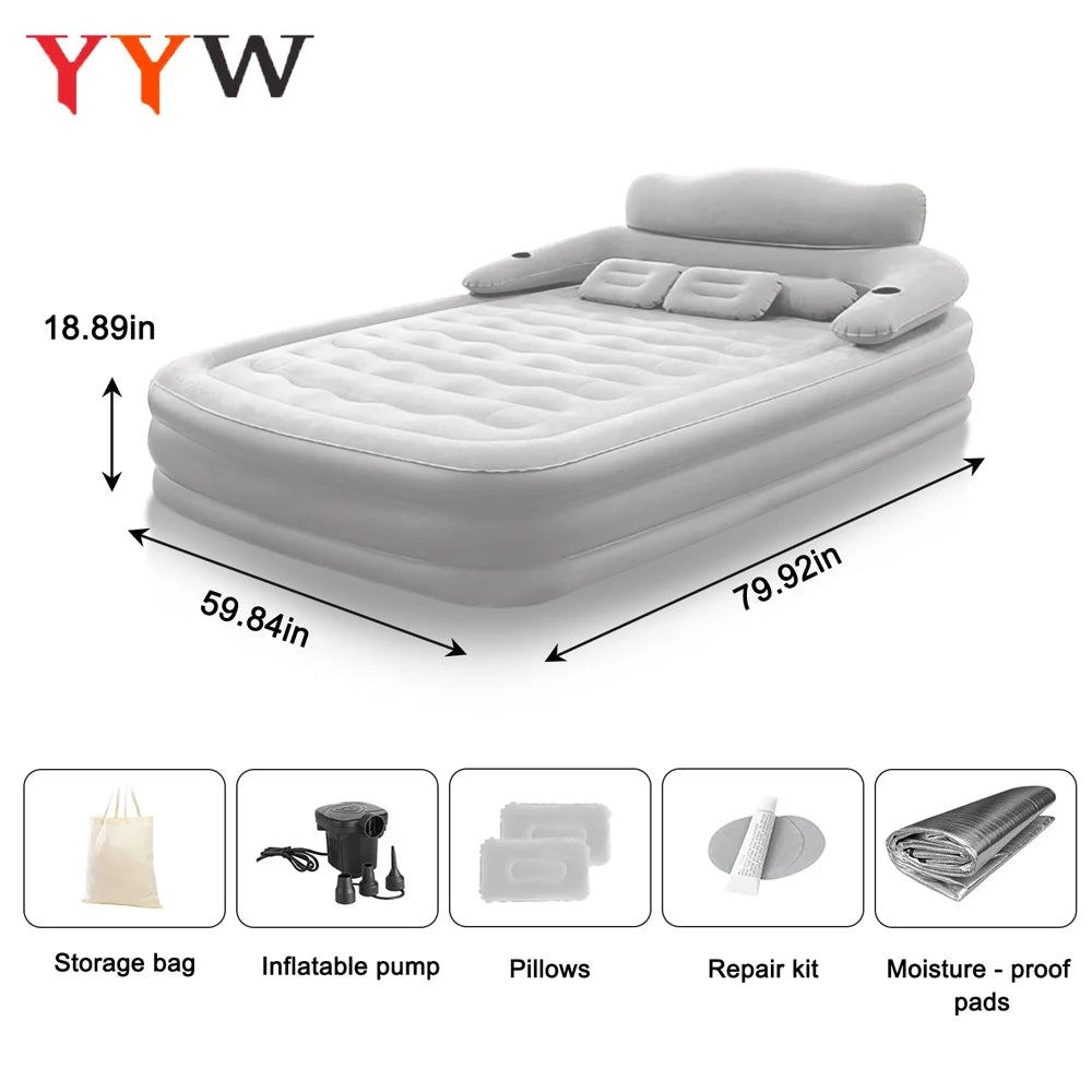 Double Inflatable Camping Mattress for Indoor and Outdoor Comfort