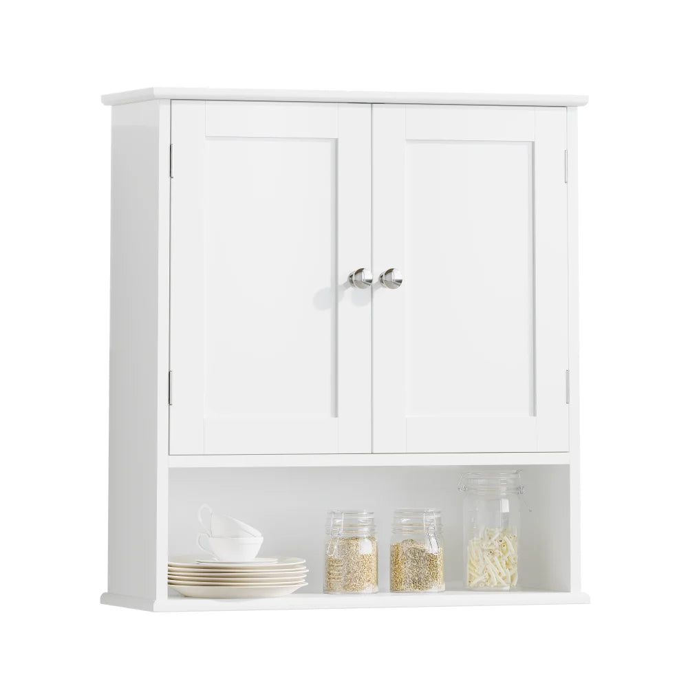 Wall Mounted Bathroom Cabinet With Adjustable Shelves And Doors