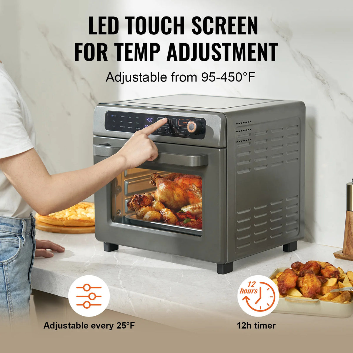 SucceBuy Air Fryer Toaster Oven With Convection And Grill