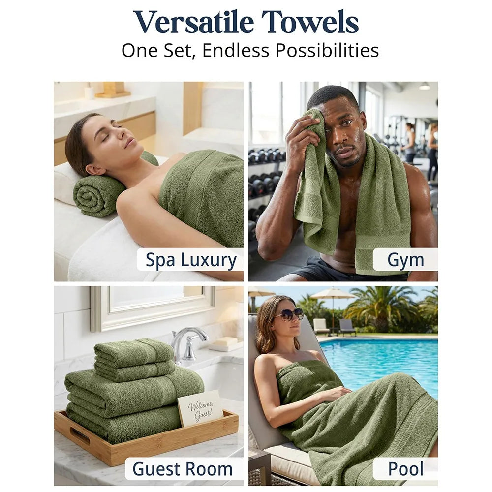 Soft Absorbent Quick Dry Cotton Bathroom Towels for Home Use