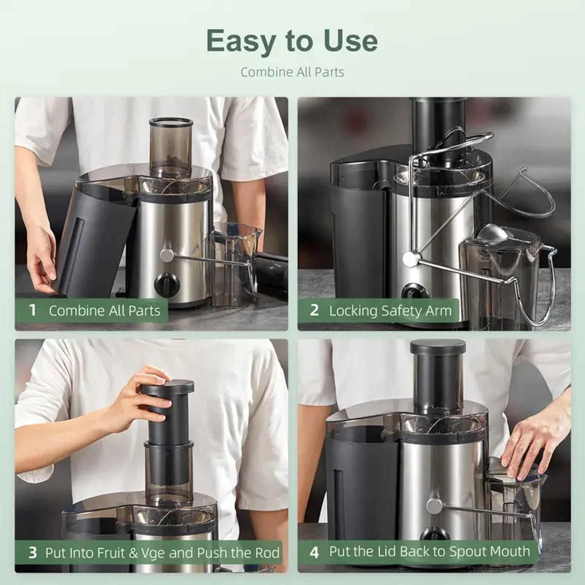 Multifunctional Wide Mouth Juicer for Fruits and Vegetables
