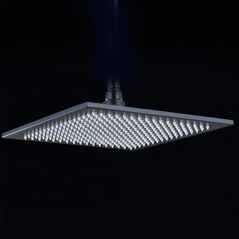 Rozin Brass Square LED Rainfall Shower Head Fixture
