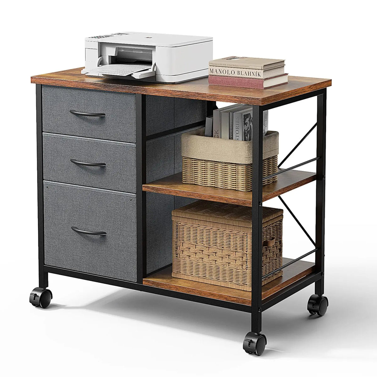 MCQ Modern Fabric Drawer Storage Cabinet With Steel Frame