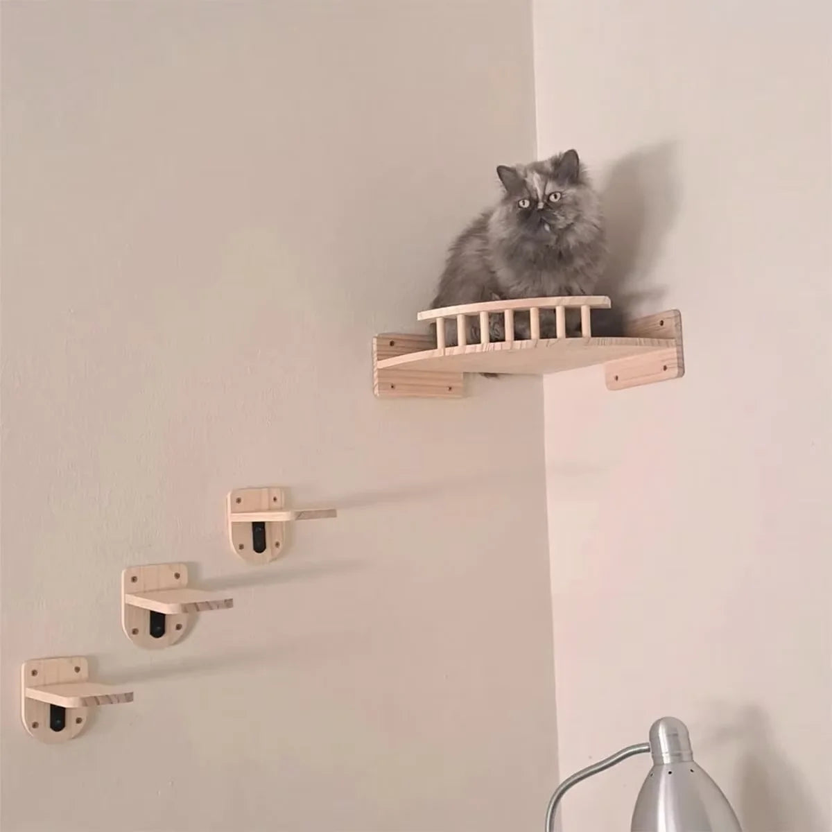 CWV Wall Mounted Cat Hammock And Climbing Shelf Set