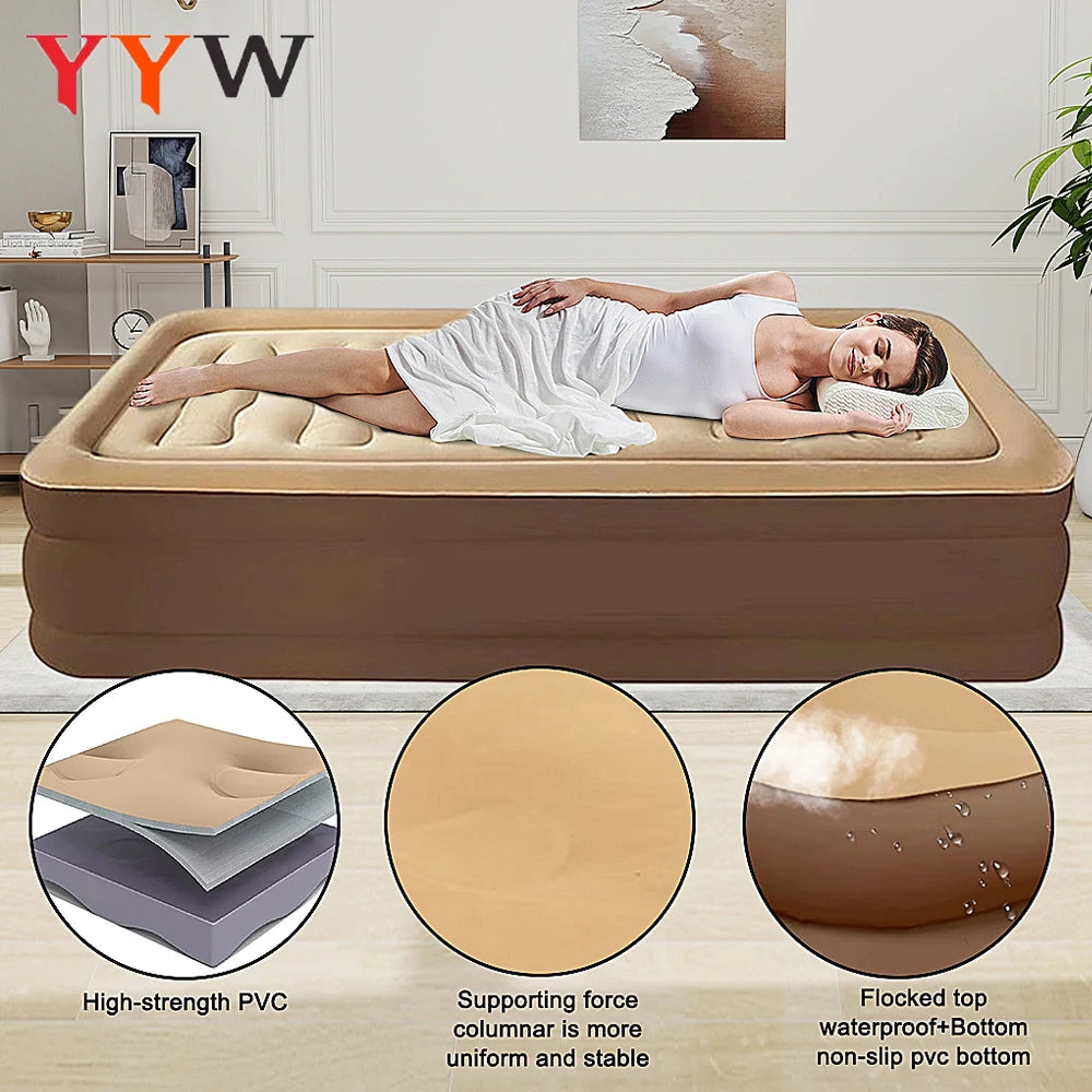 Double Inflatable Camping Mattress for Indoor and Outdoor Comfort