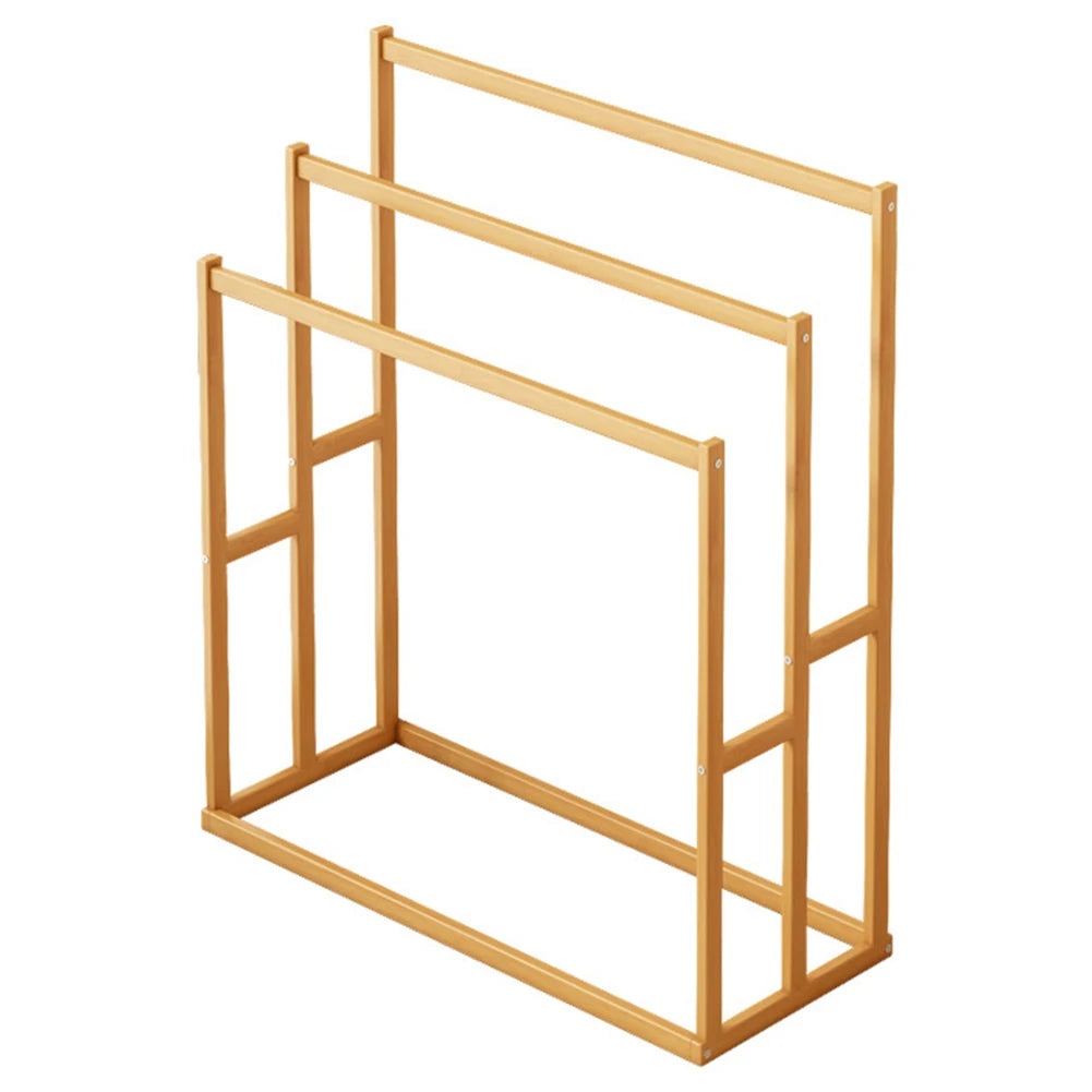 Three Tier Freestanding Towel Rack With Three Hanging Crossbars