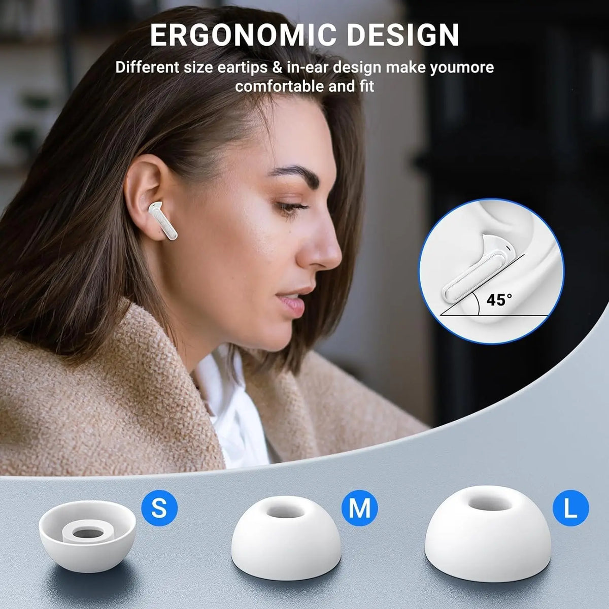 2026 New Air 3【 Pro 】 Bluetooth Wireless Earbuds, Active Noise Cancellation Headphones, Waterproof for Daily Use, For IPhone IOS Smartphone, Gaming /Sports /Fitness Earphones.