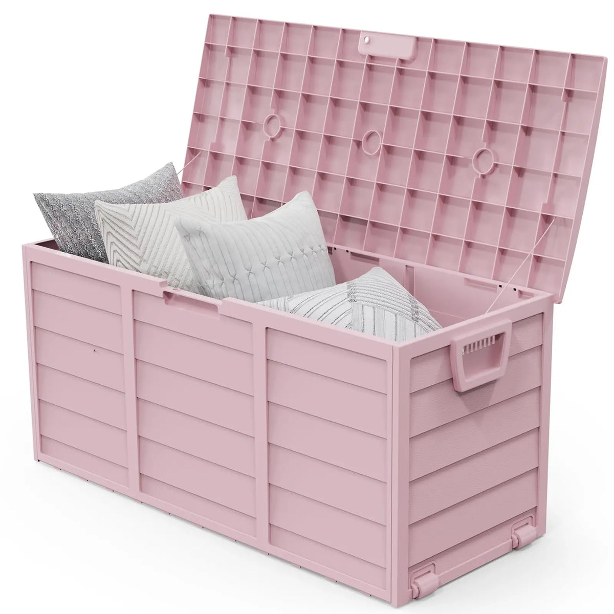 VINGLI Lockable Waterproof Outdoor Storage Deck Box With Wheels