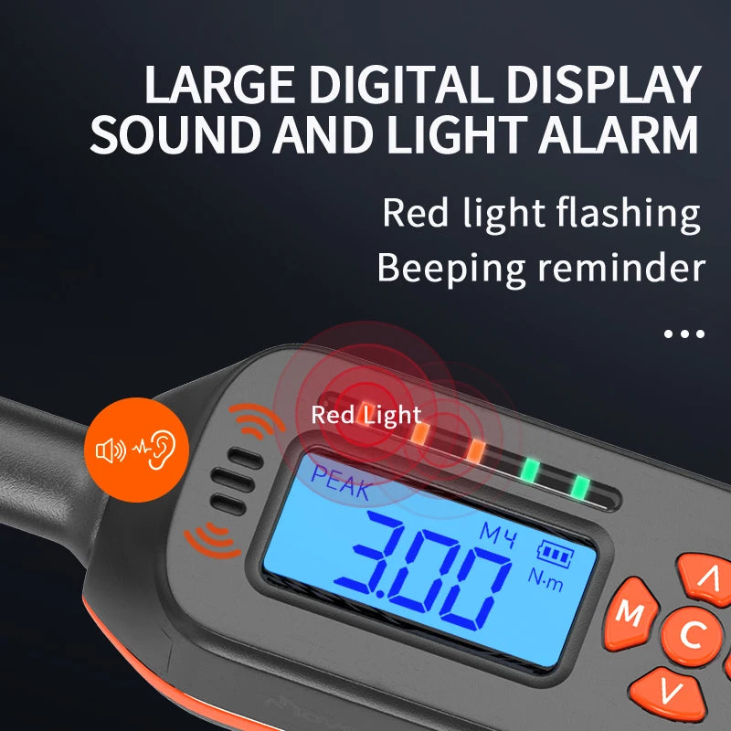 MoveCrab Digital Torque Wrench With LED And Buzzer Alerts