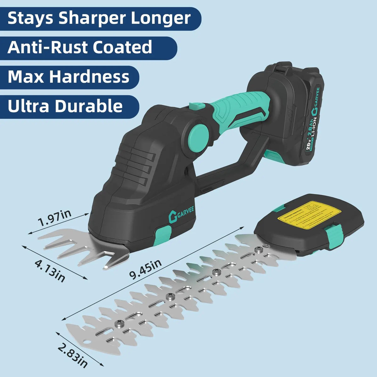 HiMISS 2-in-1 Cordless Grass Shear And Hedge Trimmer
