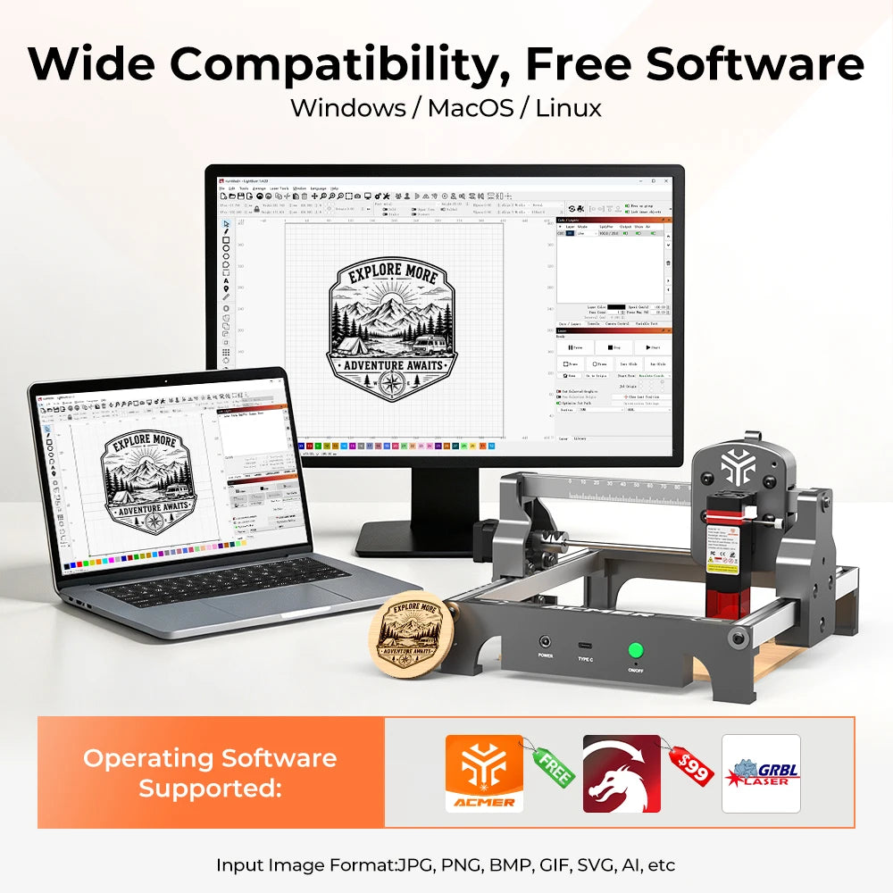 ACMER Portable Laser Engraver and CNC Router for DIY Projects