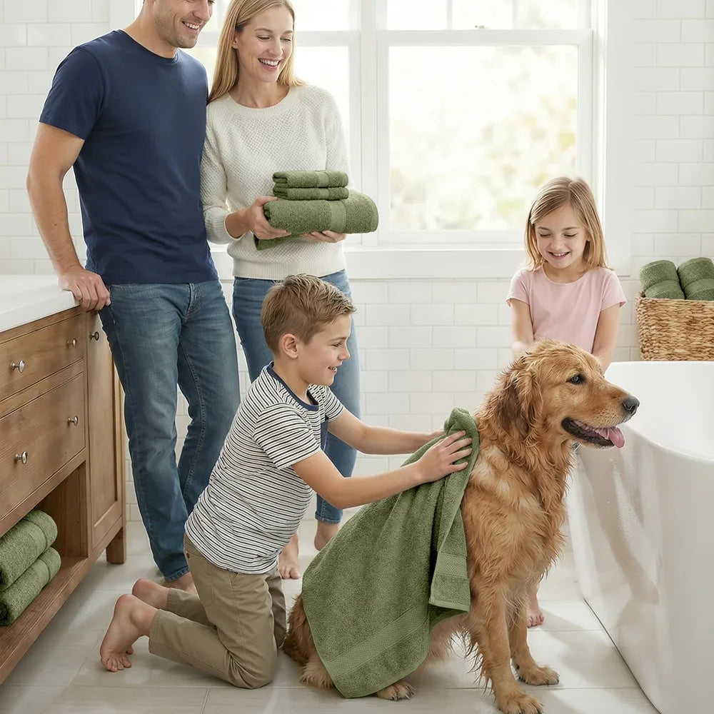 Soft Absorbent Quick Dry Cotton Bathroom Towels for Home Use