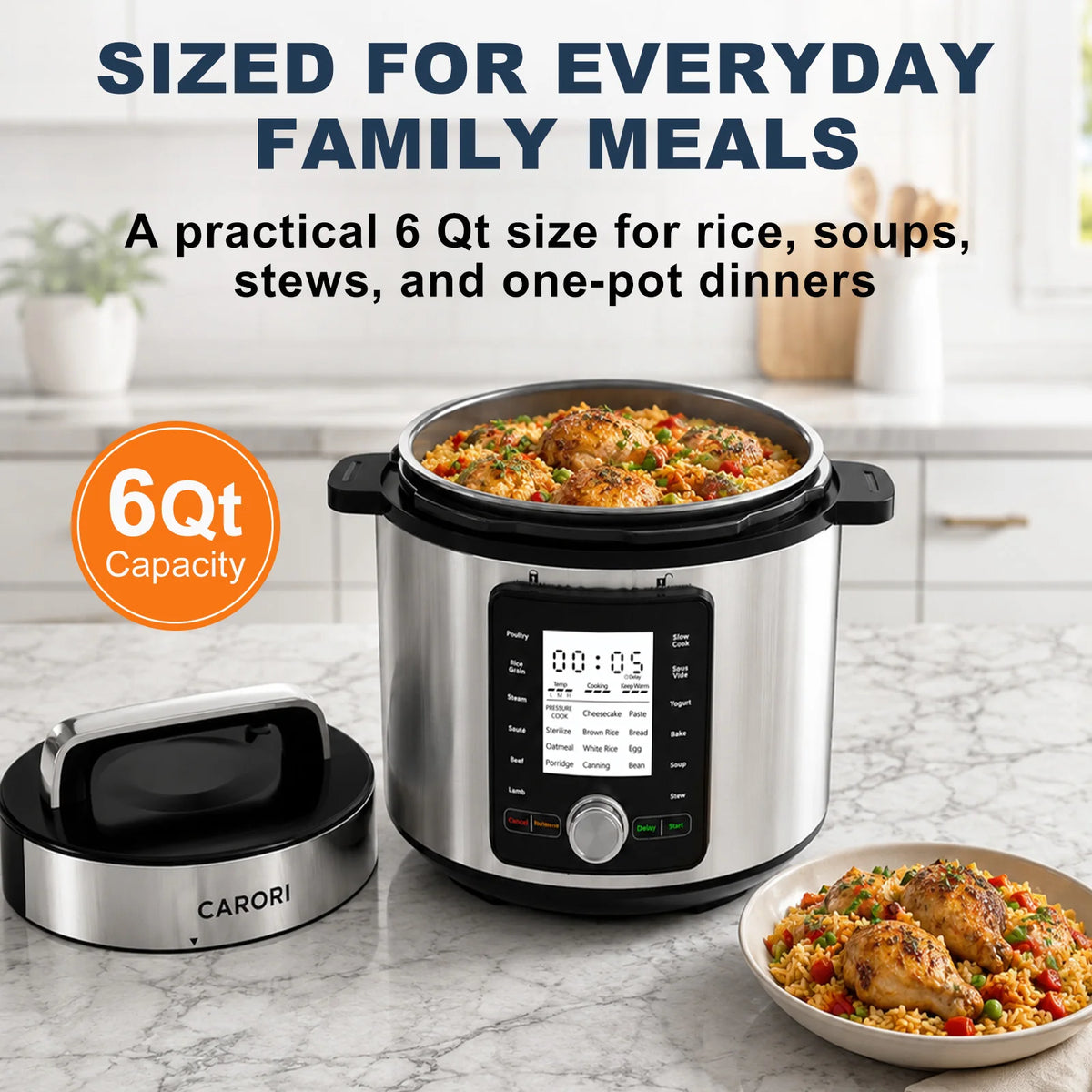 Carori 13 In 1 Electric Pressure Cooker With Ceramic Pot
