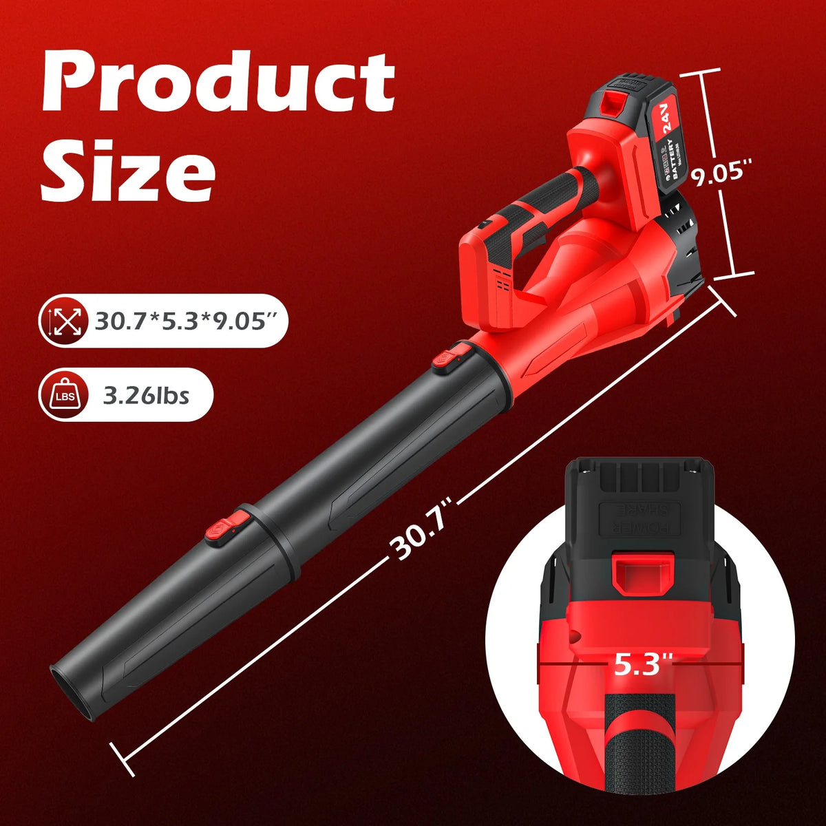 Cordless Brushless Leaf Blower With Six Speed Garden Cleaning