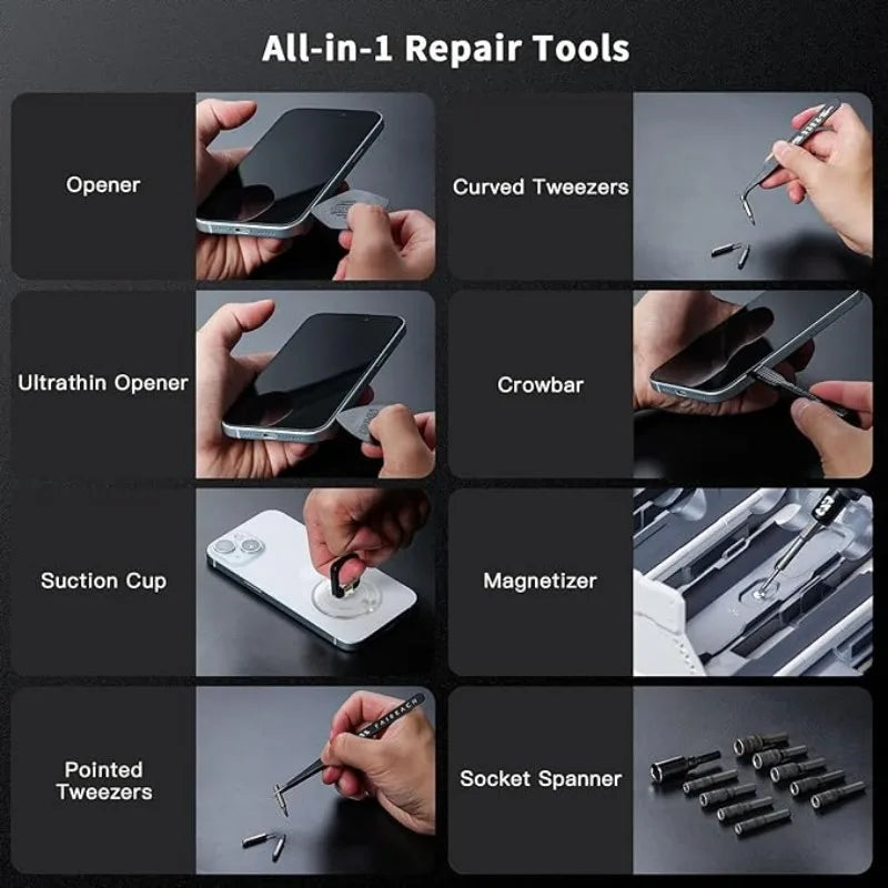 JAKEMY Cordless Precision Electric Screwdriver Set With Magnetic Bits