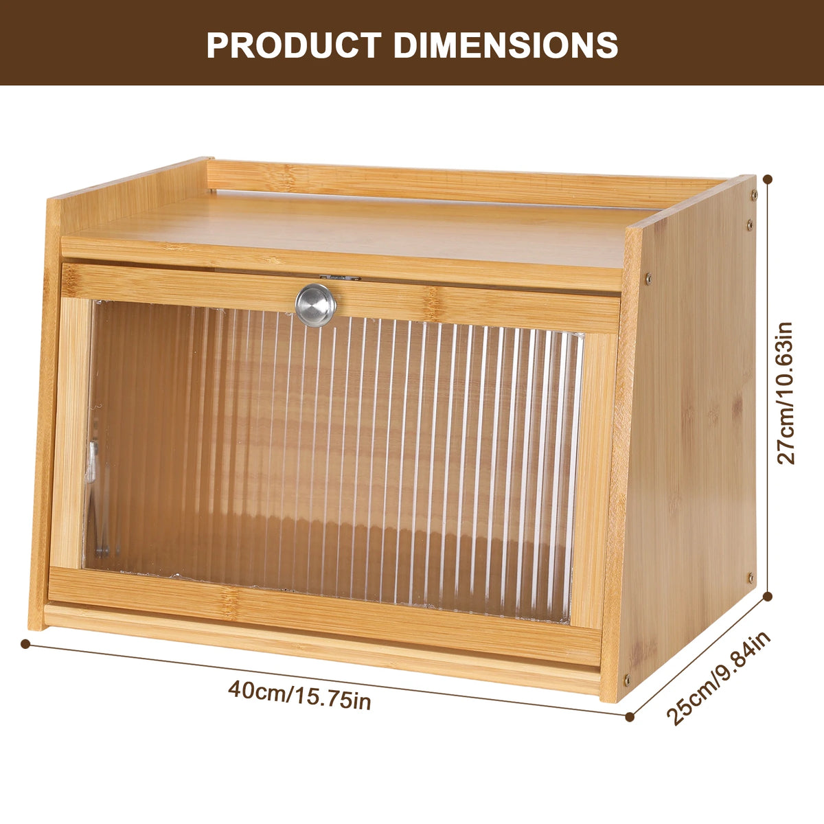 ATUOTIN Bamboo Bread Box With Clear Window And Easy Access