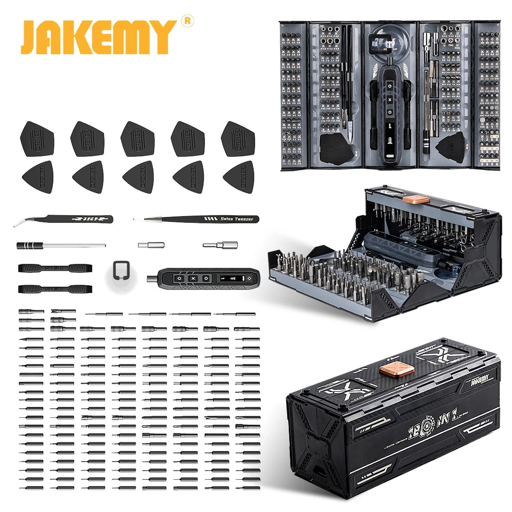 JAKEMY Cordless Precision Electric Screwdriver Set With Magnetic Bits