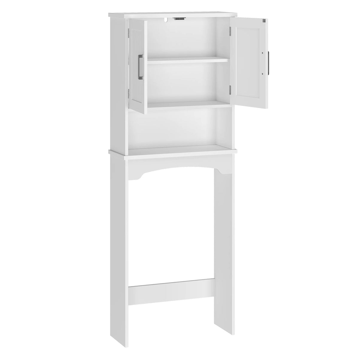 HiMISS Over Toilet Cabinet with Double Doors and Open Shelf