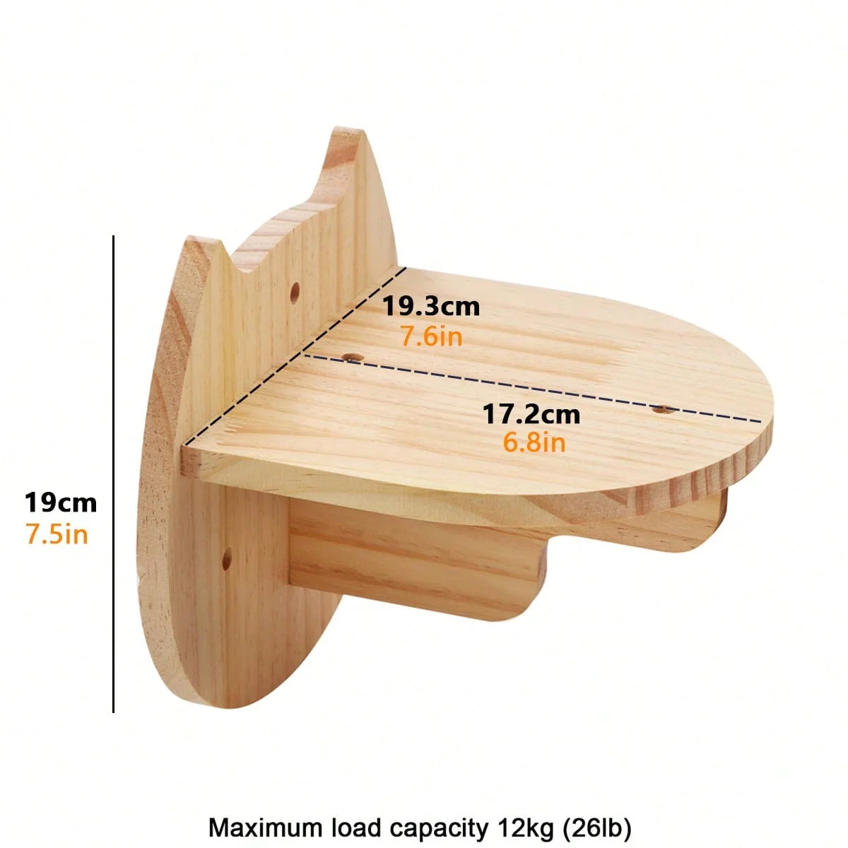 CWV Cat Wall Climbing Shelf With Sisal Scratching Post