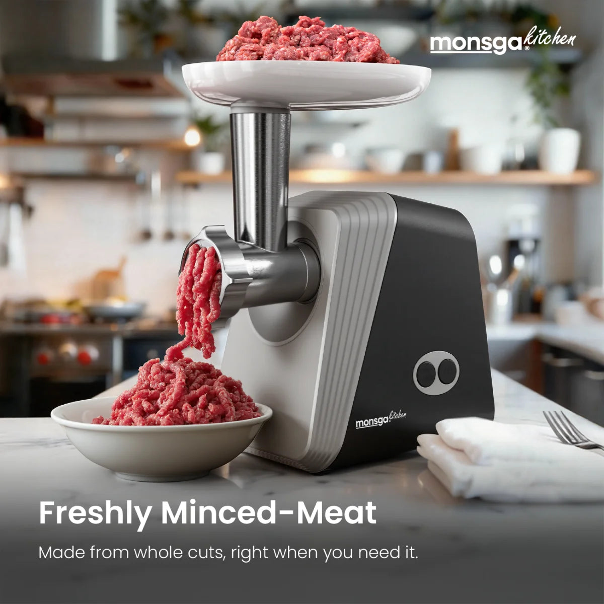 erabros G100 Electric Meat Grinder With Sausage Stuffer Attachments