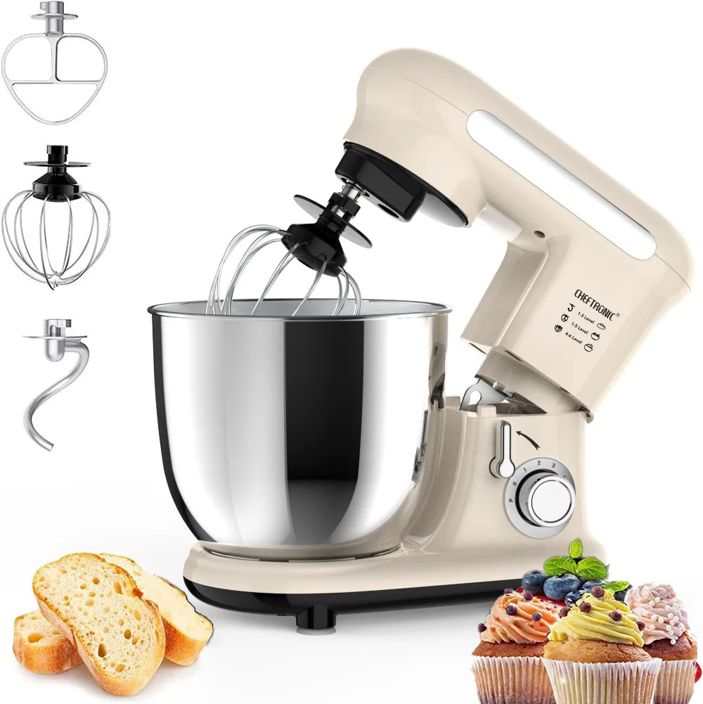 Cheftronic Tilt Head Electric Stand Mixer With Dough Hook