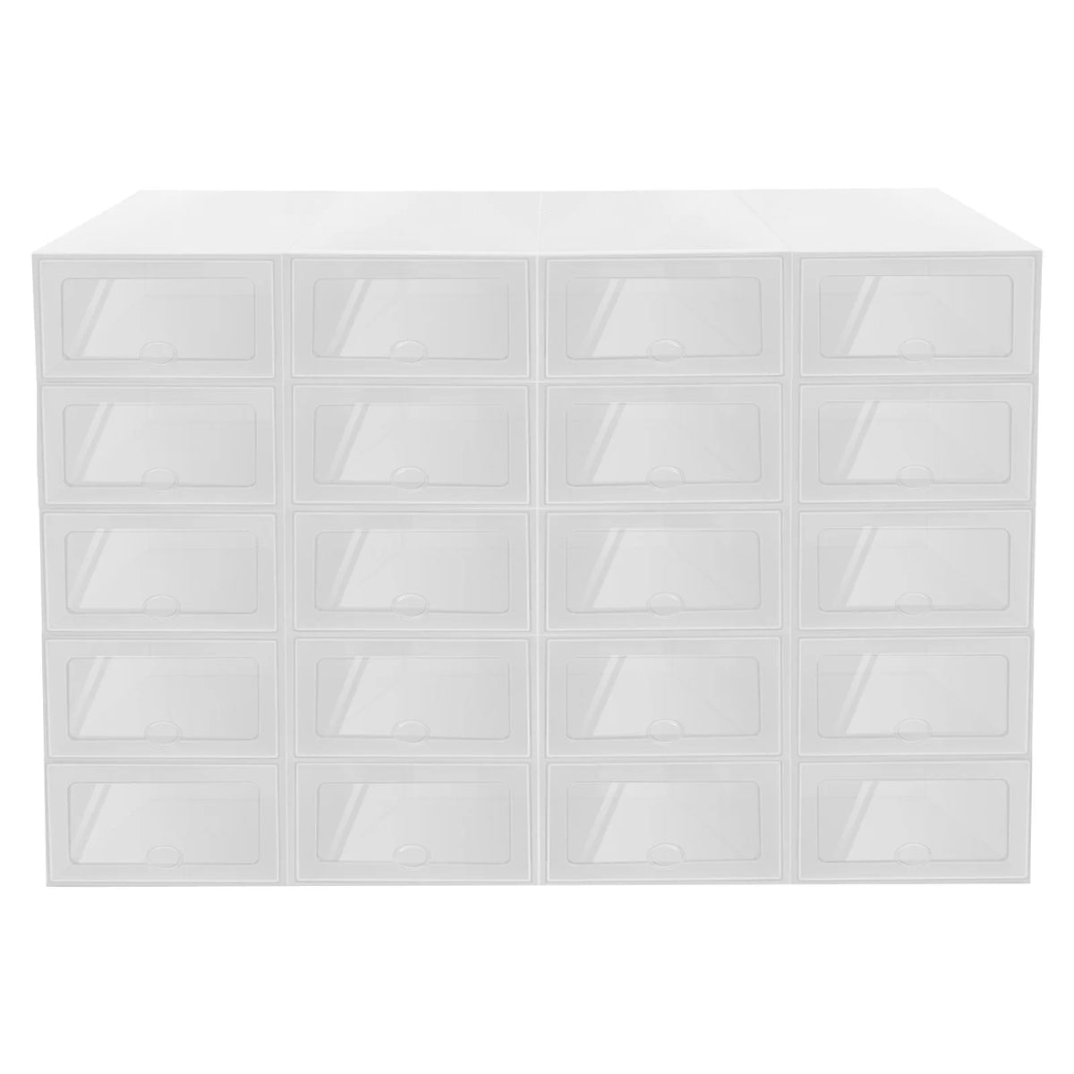 Bymaocar Stackable Transparent Shoe Storage Boxes for Closet Organization