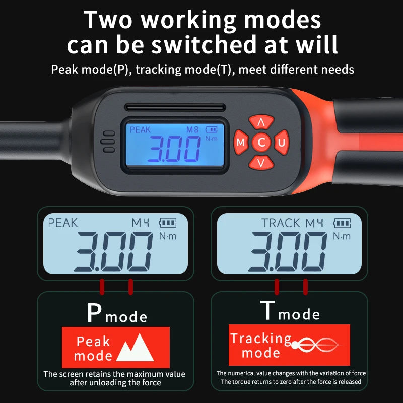 MoveCrab Digital Torque Wrench With LED And Buzzer Alerts
