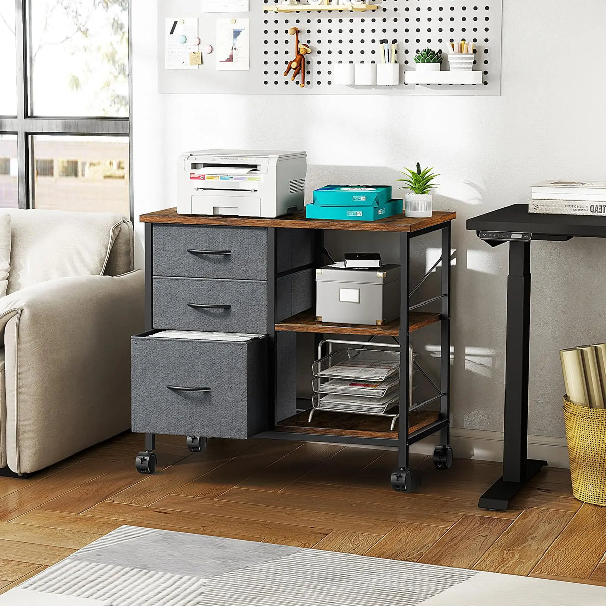 MCQ Modern Fabric Drawer Storage Cabinet With Steel Frame