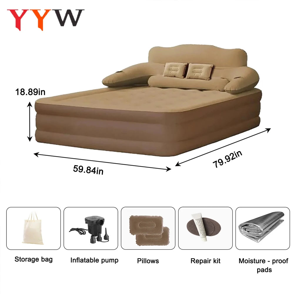 Double Inflatable Camping Mattress for Indoor and Outdoor Comfort